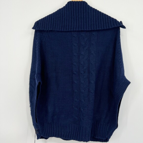 Cape Sweater Women's Sz Large Blue Vertigo Paris Cardigan - Picture 4 of 11